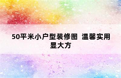 50平米小户型装修图  温馨实用显大方